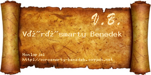 Vörösmarty Benedek névjegykártya